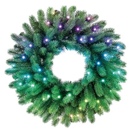 Twinkly - LED RGB Stmívatelný vánoční věnec PRE-LIT WREATH 50xLED pr. 61cm Wi-Fi