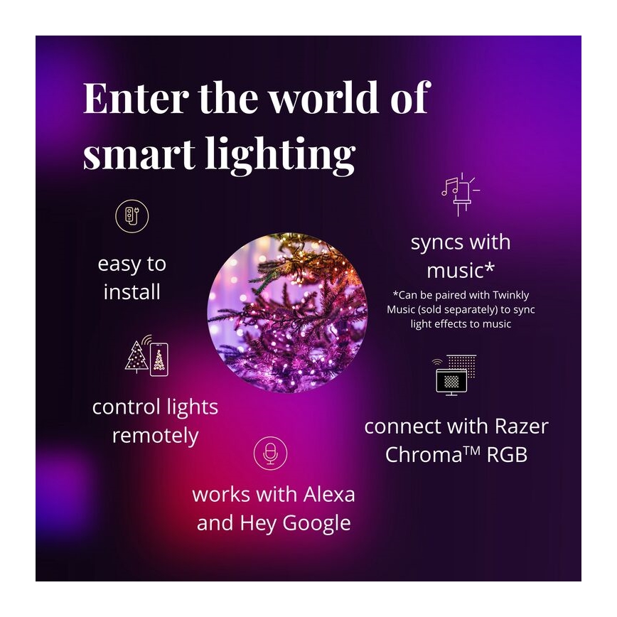 Twinkly - LED RGBW Stmívatelný venkovní vánoční řetěz STRINGS 250xLED 23,5m IP44 Wi-Fi