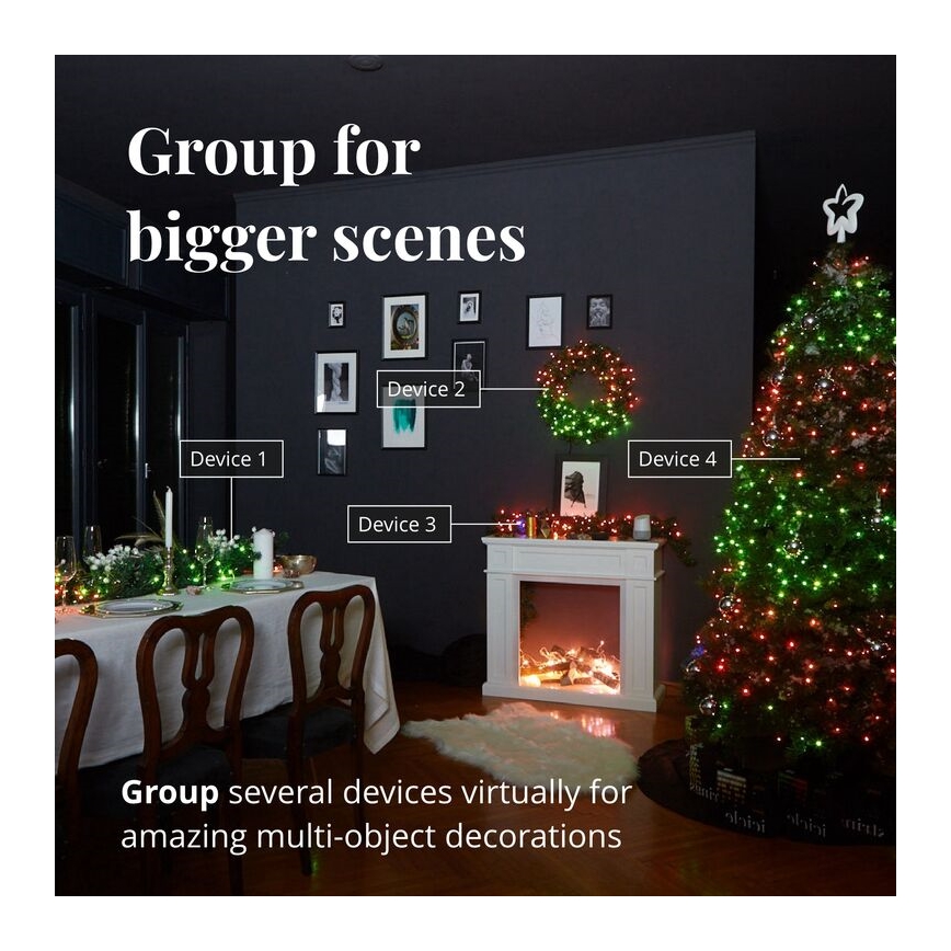 Twinkly - LED RGBW Stmívatelný venkovní vánoční řetěz STRINGS 250xLED 23,5m IP44 Wi-Fi