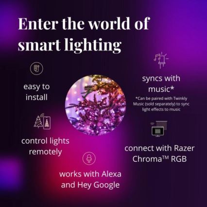 Twinkly - LED RGBW Stmívatelný venkovní  řetěz STRINGS 250xLED 23,5m IP44 Wi-Fi