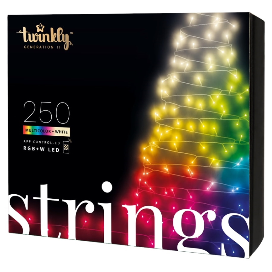 Twinkly - LED RGBW Stmívatelný venkovní  řetěz STRINGS 250xLED 23,5m IP44 Wi-Fi