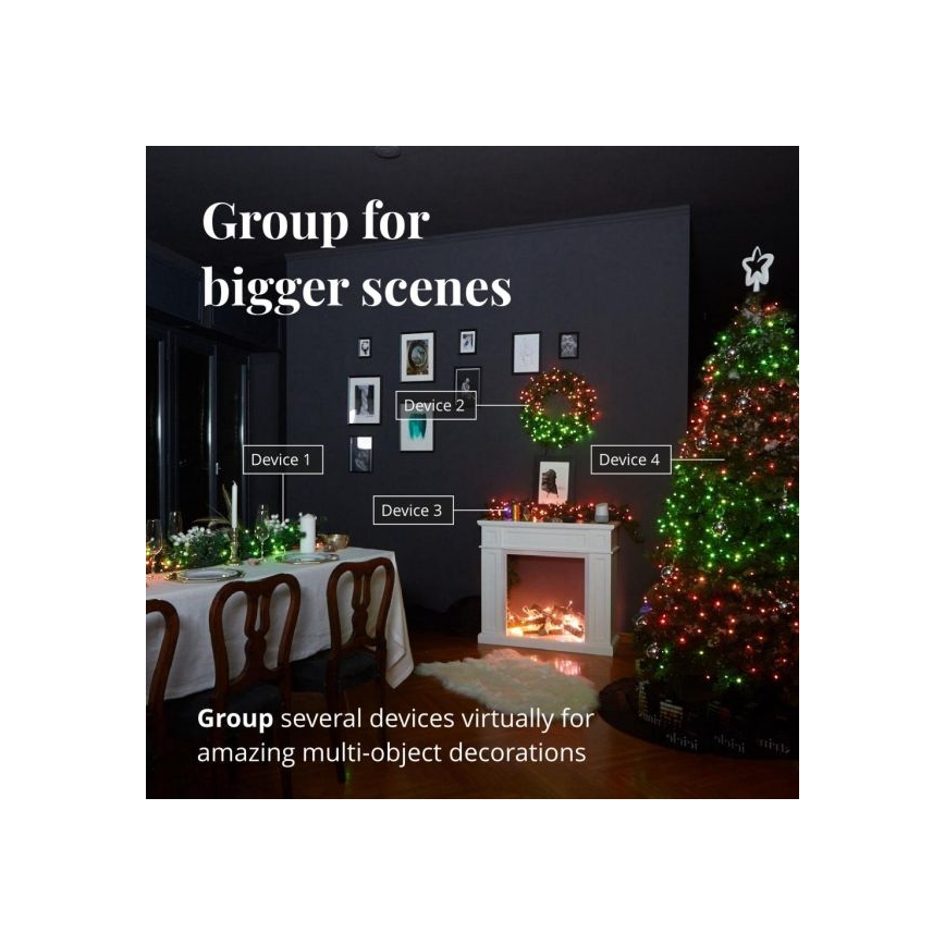 Twinkly - LED RGBW Stmívatelný venkovní vánoční řetěz STRINGS 250xLED 23,5m IP44 Wi-Fi
