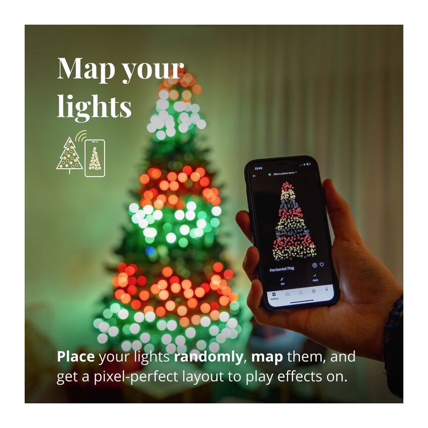 Twinkly - LED RGB Stmívatelný venkovní vánoční řetěz STRINGS 400xLED 35,5m IP44 Wi-Fi