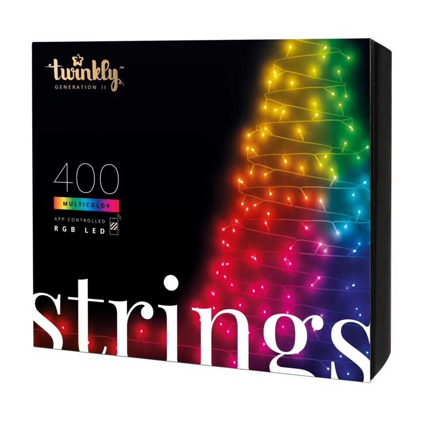 Twinkly - LED RGB Stmívatelný venkovní vánoční řetěz STRINGS 400xLED 35,5m IP44 Wi-Fi