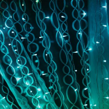 Twinkly - LED RGBW Stmívatelný venkovní vánoční závěs CURTAIN 210xLED 6,1m IP44 Wi-Fi