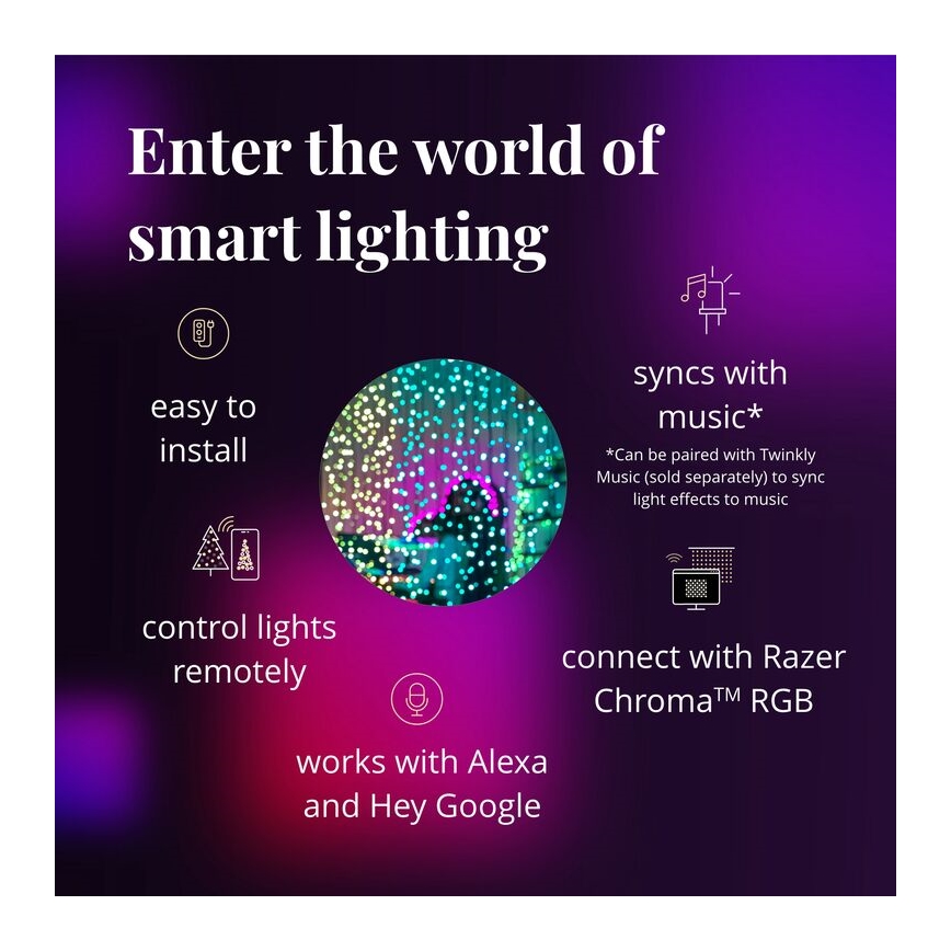 Twinkly - LED RGBW Stmívatelný venkovní vánoční závěs CURTAIN 210xLED 6,1m IP44 Wi-Fi