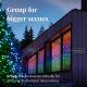 Twinkly - LED RGBW Stmívatelný venkovní vánoční závěs CURTAIN 210xLED 6,1m IP44 Wi-Fi
