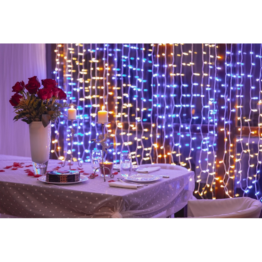Twinkly -  LED RGBW Stmívatelný venkovní vánoční závěs CURTAIN 400xLED 6 m IP44 Wi-Fi