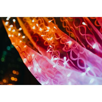 Twinkly -  LED RGBW Stmívatelný venkovní vánoční závěs CURTAIN 400xLED 6 m IP44 Wi-Fi
