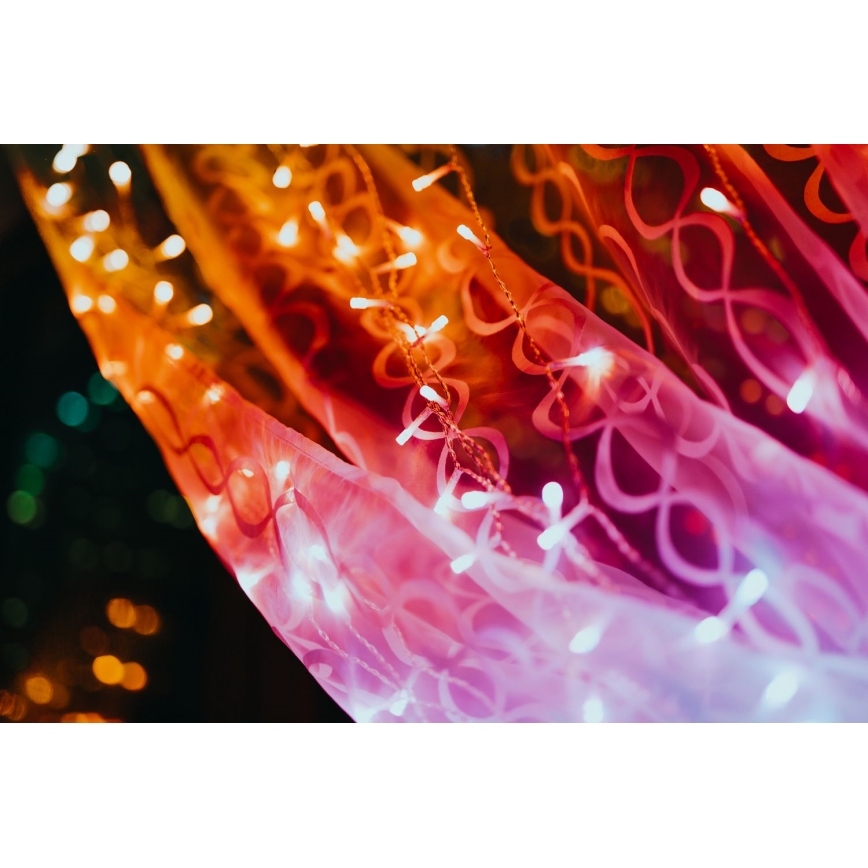 Twinkly -  LED RGBW Stmívatelný venkovní vánoční závěs CURTAIN 400xLED 6 m IP44 Wi-Fi