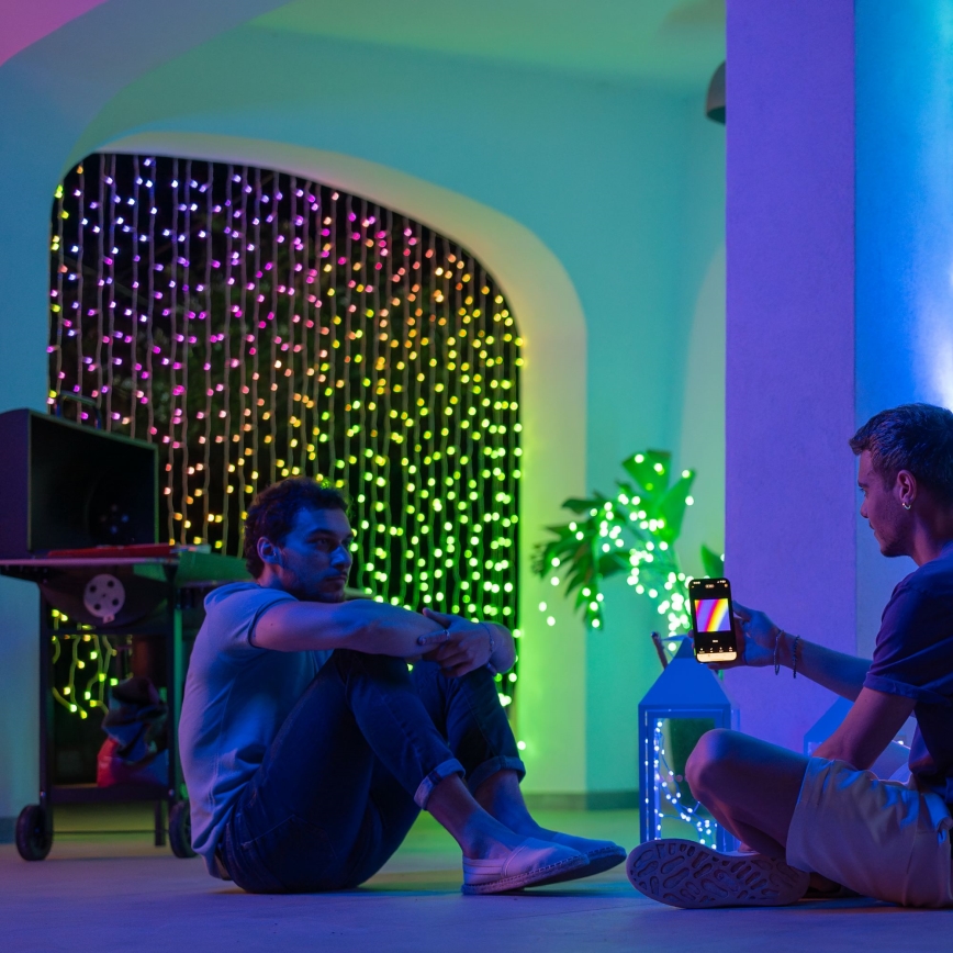 Twinkly -  LED RGBW Stmívatelný venkovní vánoční závěs CURTAIN 400xLED 6 m IP44 Wi-Fi