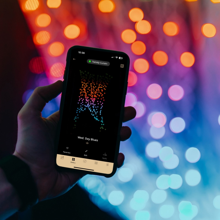 Twinkly -  LED RGBW Stmívatelný venkovní vánoční závěs CURTAIN 400xLED 6 m IP44 Wi-Fi