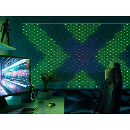 Twinkly - LED RGB Stmívatelný  závěs MATRIX 480xLED 1x1 m Wi-Fi