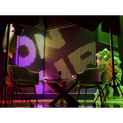 Twinkly - LED RGB Stmívatelný  závěs MATRIX 480xLED 1x1 m Wi-Fi