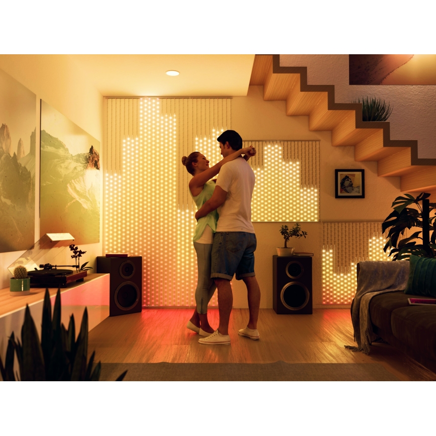 Twinkly - LED RGB Stmívatelný  závěs MATRIX 480xLED 1x1 m Wi-Fi