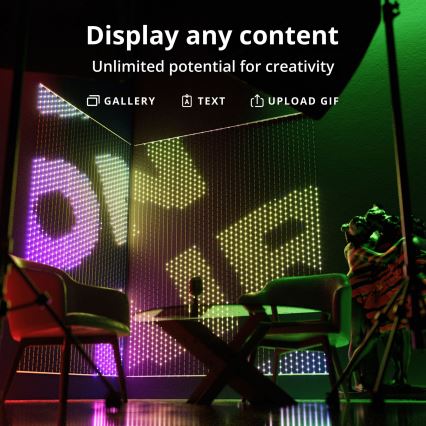 Twinkly - LED RGB Stmívatelný  závěs MATRIX 480xLED 1x1 m Wi-Fi