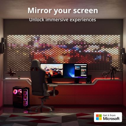 Twinkly - LED RGB Stmívatelný  závěs MATRIX 480xLED 1x1 m Wi-Fi