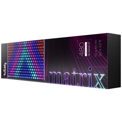 Twinkly - LED RGB Stmívatelný  závěs MATRIX 480xLED 1x1 m Wi-Fi