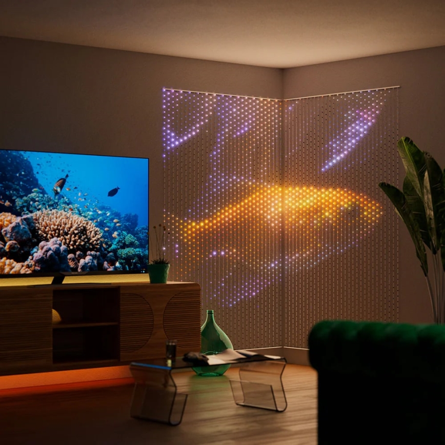 Twinkly - LED RGB Stmívatelný vánoční závěs MATRIX 500xLED 0,5x2,4 m Wi-Fi