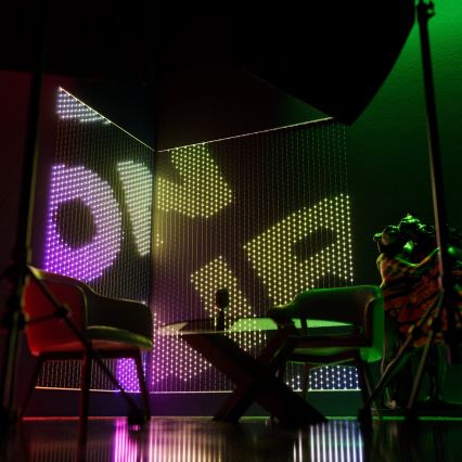 Twinkly - LED RGB Stmívatelný vánoční závěs MATRIX 500xLED 0,5x2,4 m Wi-Fi