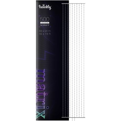 Twinkly - LED RGB Stmívatelný vánoční závěs MATRIX 500xLED 0,5x2,4 m Wi-Fi