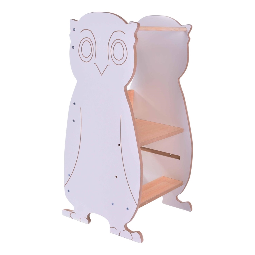 Učící věž OWL bílá/javor