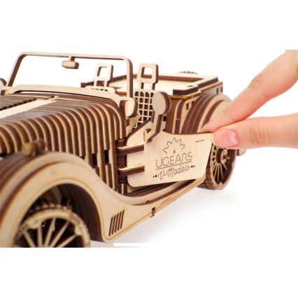 Ugears - 3D dřevěné mechanické puzzle Auto roadster