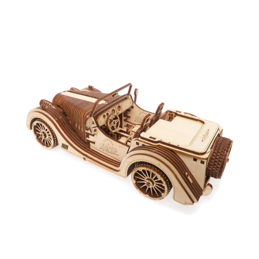 Ugears - 3D dřevěné mechanické puzzle Auto roadster