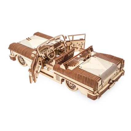 Ugears - 3D dřevěné mechanické puzzle Cabriolet