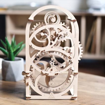 Ugears - 3D dřevěné mechanické puzzle Hodinový strojek