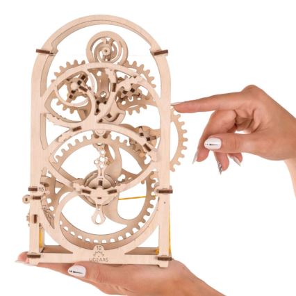Ugears - 3D dřevěné mechanické puzzle Hodinový strojek