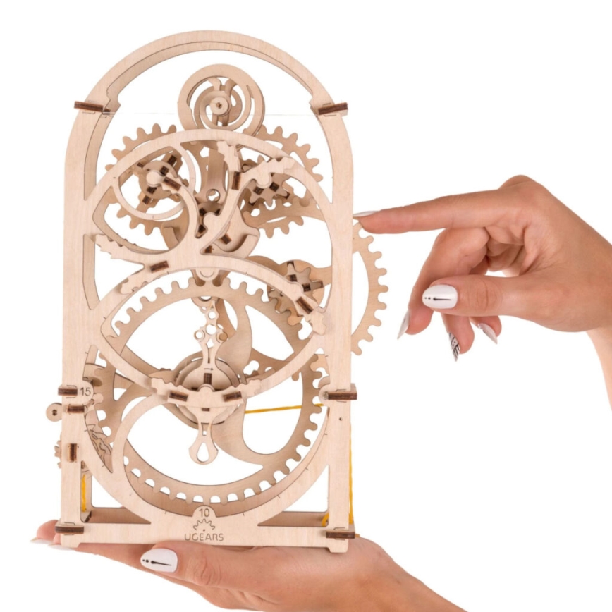 Ugears - 3D dřevěné mechanické puzzle Hodinový strojek