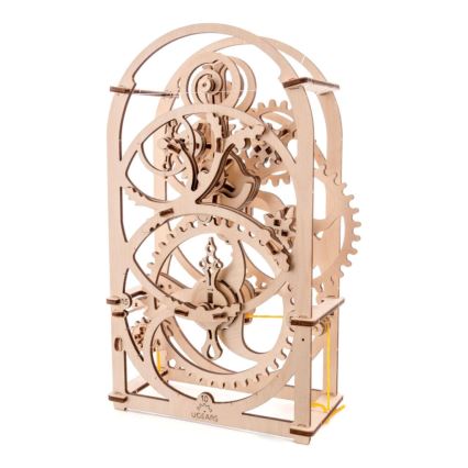Ugears - 3D dřevěné mechanické puzzle Hodinový strojek