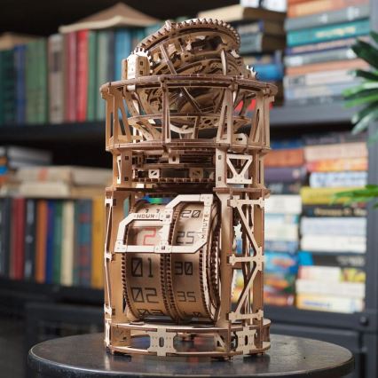 Ugears - 3D dřevěné mechanické puzzle Hodinový strojek s tourbillonem