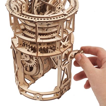 Ugears - 3D dřevěné mechanické puzzle Hodinový strojek s tourbillonem