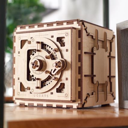 Ugears - 3D dřevěné mechanické puzzle Trezor