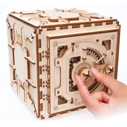 Ugears - 3D dřevěné mechanické puzzle Trezor