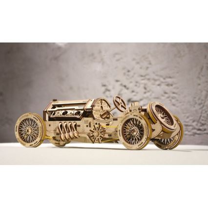 Ugears - 3D dřevěné mechanické puzzle U9 Auto Grand Prix