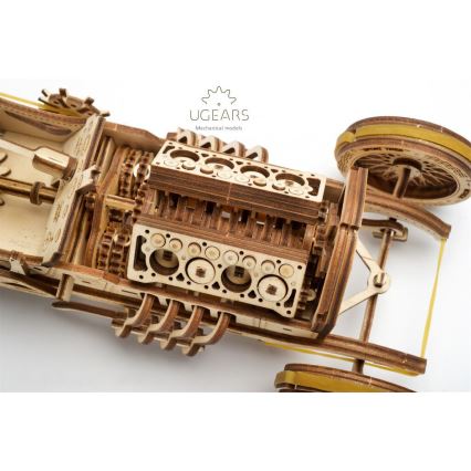 Ugears - 3D dřevěné mechanické puzzle U9 Auto Grand Prix