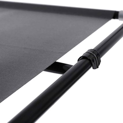 Úložná látková skříň s policemi a šatní tyčí MATIS 150x175 cm šedá