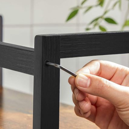 Úložná polička MARGE hnědá/černá