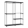 Úložná skříň s policemi a šatní tyčí MATIS 138x182 cm černá