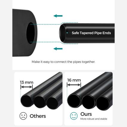 Úložná skříň s policemi a šatní tyčí MATIS 138x182 cm černá