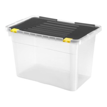 Úložný box 54 l černá/čirá