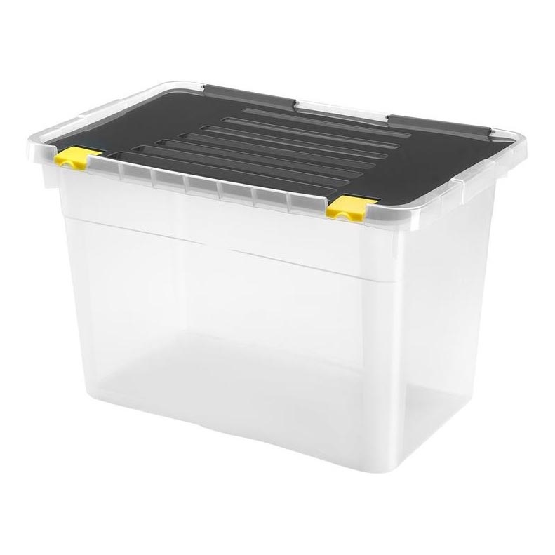 Úložný box 54 l černá/čirá