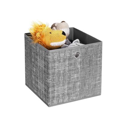 Úložný box 6 ks CURAN 30x30x30 cm šedá