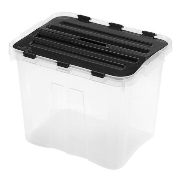 Úložný box DRAGON 10 l černá/čirá