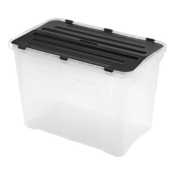 Úložný box DRAGON 60 l černá/čirá