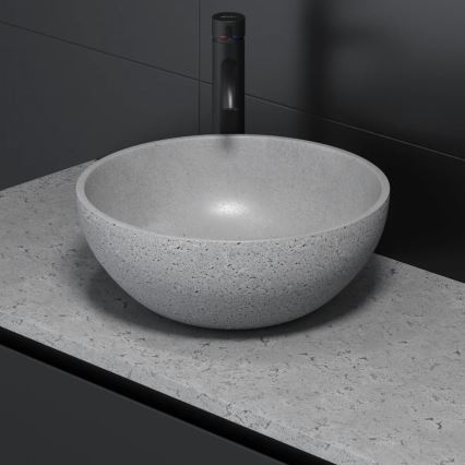 Umyvadlo na desku BERGEN pr. 39 cm beton/šedá