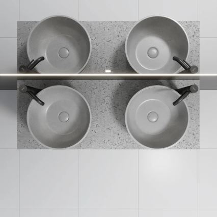 Umyvadlo na desku BERGEN pr. 39 cm beton/šedá